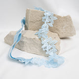 Hochzeits-Strumpfband aus Spitze mit Blumenmuster